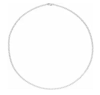 2.5 mm Cable Chain with Lobster Clasp - Various Lengths