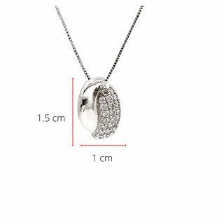 Colgante de diamantes de 0,30 quilates en oro blanco de 10 quilates, 18"