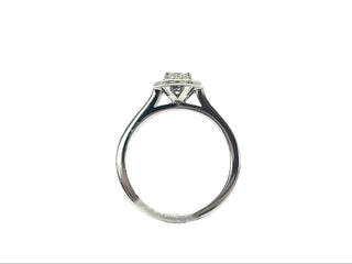 14K White Gold 0.69cttw Diamond Halo Engagement Ring - Size 6.5