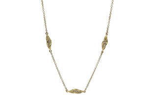 Collar de diamantes de 0,45 quilates en oro amarillo de 10 quilates - 20"