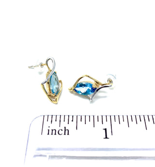Pendientes de topacio azul