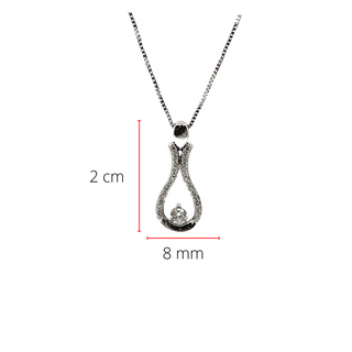 Collar de diamantes canadienses de 0,20 quilates en oro blanco de 10 quilates, 18"