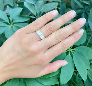 Banda lisa de plata 925 de alto pulido, 7 mm, tamaño 11