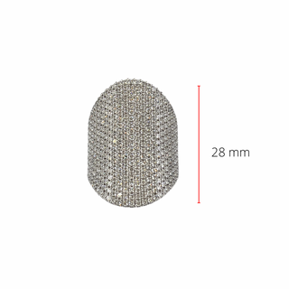 14K White Gold Pave 2.79cttw Diamond Band - Size 6.5