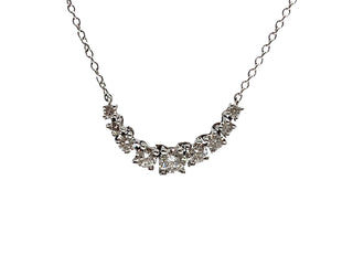 Collar de diamantes de 0,50 quilates en oro blanco de 14 quilates - 18"