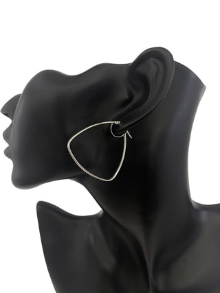 10K White Gold 38mm Earrings