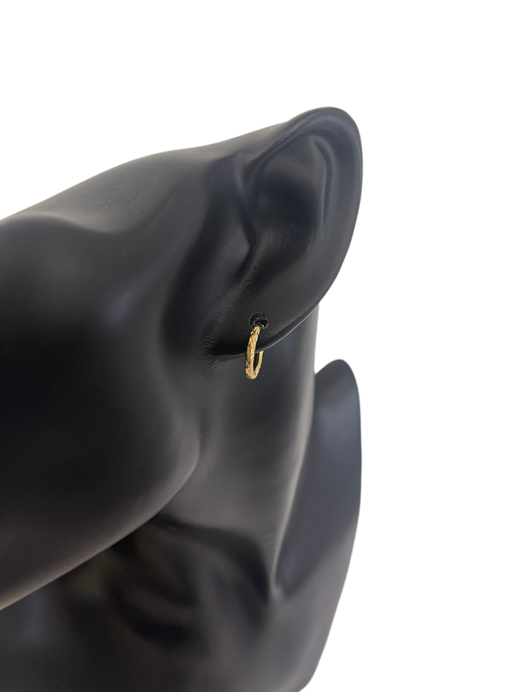 10K Yellow Gold 13mm Earrings