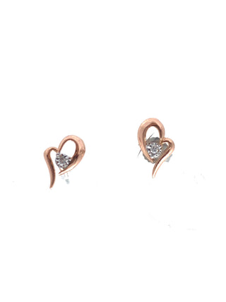 Pendientes de corazón de diamantes