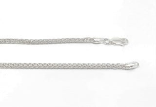 Cadena de trigo de plata esterlina de 24" 