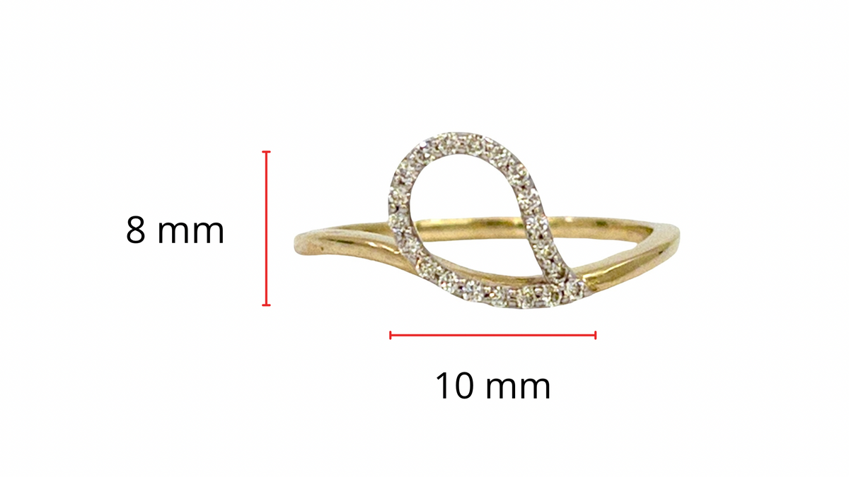 10K Yellow Gold 0.23Cttw Canadian Diamond Pear Cut Engagement Ring