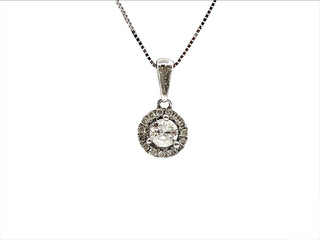 Colgante de diamantes canadienses de 0,33 quilates en oro blanco de 14 quilates - 18 pulgadas