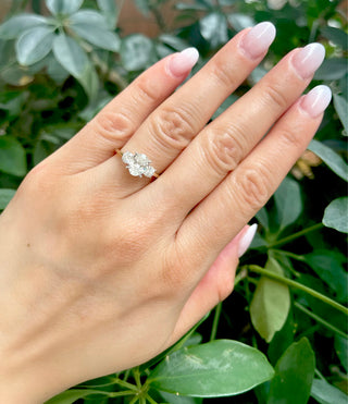 14K Gold 1.55cttw Lab Grown Diamond 3 Stone Ring
