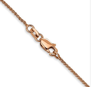 14K Rose Gold Spiga Chain - 0.8mm