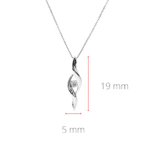 Colgante de diamante canadiense de 0,05 quilates en oro blanco de 10 quilates, 18"