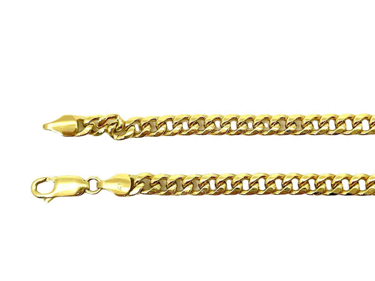 10K Yellow Gold 4.7mm Cuban Curb with Lobster Clasp - 20 Inches