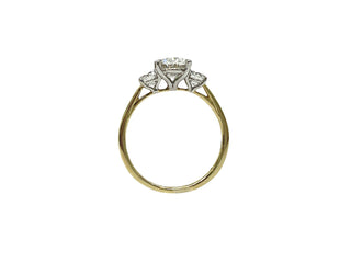 14K Gold 1.55cttw Lab Grown Diamond 3 Stone Ring