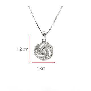 Colgante de diamantes de 0,20 quilates en oro blanco de 10 quilates, 18"