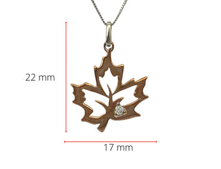 Colgante de diamante canadiense de 0,02 quilates en oro rosa de 10 quilates, 18"