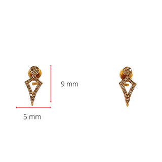 Aretes de diamantes de 0,11 quilates en oro rosa de 14 quilates