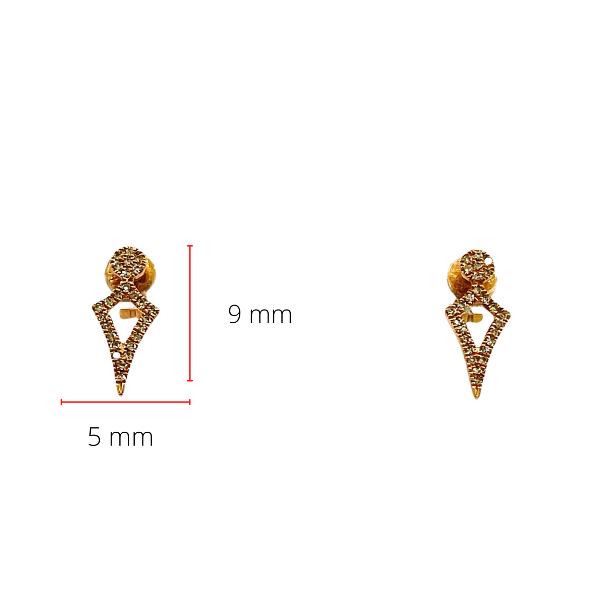 14K Rose Gold 0.11cttw Diamond Earrings