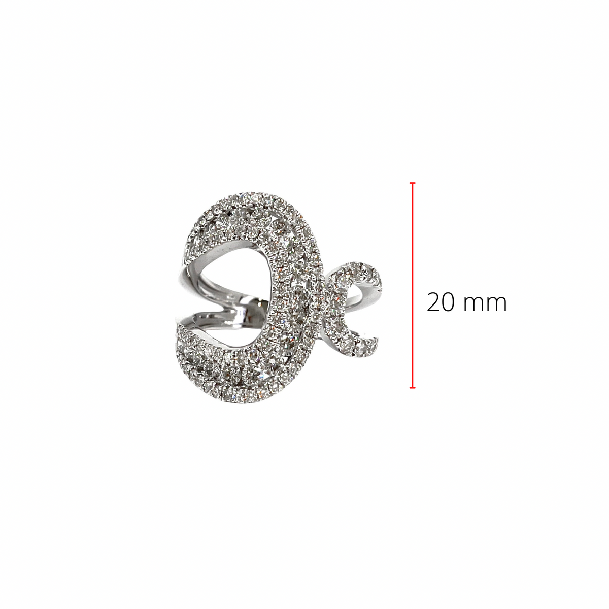Anillo de diamantes de 1,43 quilates en oro blanco de 14 quilates, tamaño 6,5