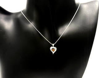 Colgante de plata de ley con citrino de 0,10 quilates, 18"