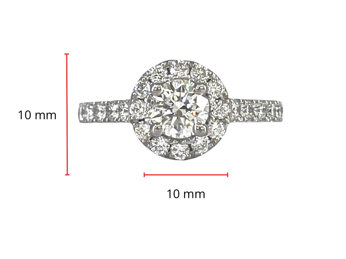 14K White Gold 1.25cttw Diamond Engagement Ring, Size 6