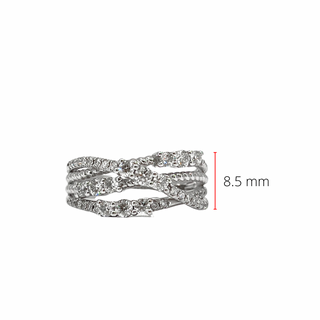14K White Gold 0.69cttw Diamond Band