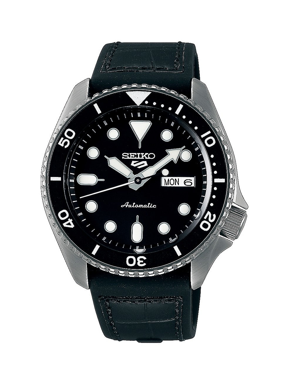 SEIKO 5 Automatic Stainless Steel, Silicone & Leather-Strap SRPD65K3F