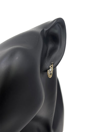 Aretes de hoja de diamantes de 0,50 quilates en oro amarillo de 10 quilates