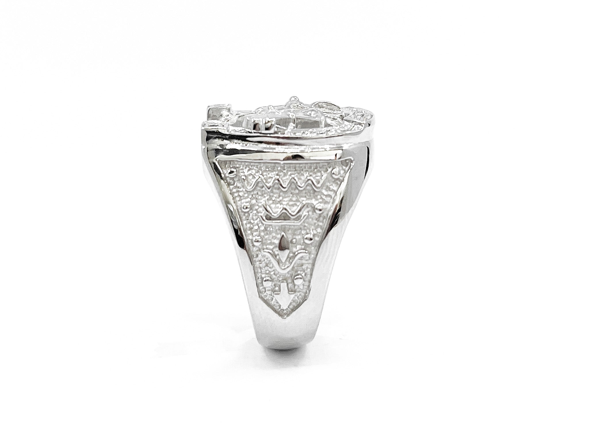 14K White Gold 0.45cttw Diamond Gents Ring, size 10