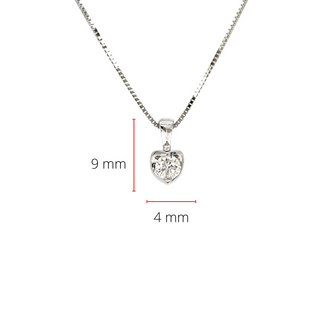 Collar de diamantes canadienses de 0,10 quilates en oro blanco de 14 quilates, 18"