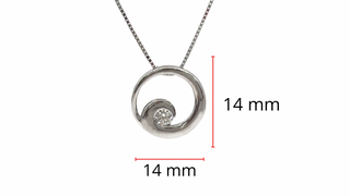 Collar de diamantes canadienses de oro blanco de 14 quilates de 0,14 quilates - 18"