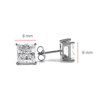 Pendientes de plata 925 con circonita cúbica.