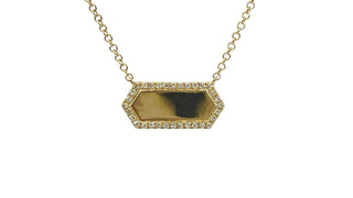 Colgante de diamantes de 0,10 quilates en oro amarillo de 14 quilates, 18"