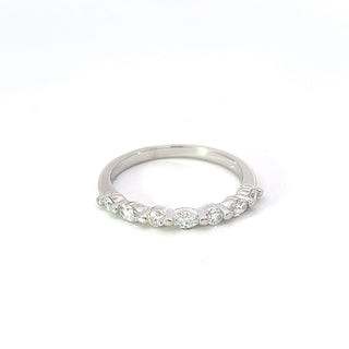 Anillo de diamantes de 0,40 quilates en oro blanco de 14 quilates - talla 6,5