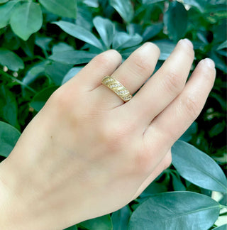 10K Yellow Gold 0.25cttw Diamond Ring, Size 6.5