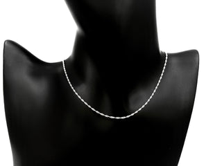 Silver 925 Singapore High Polish 18" Chain - 1.20mm