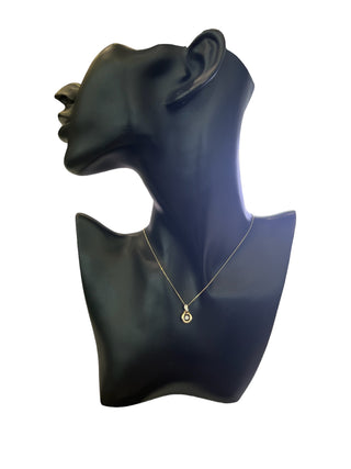 Colgante de oro amarillo de 10 quilates con diamantes de 0,05 quilates en total, 18"