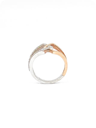 10K White and Rose Gold 0.20cttw Diamond Ring
