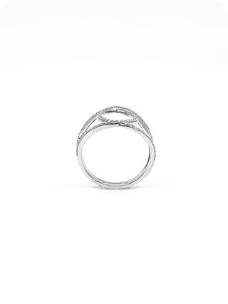 10K White Gold 0.45cttw Diamond Ring, Size 6.5