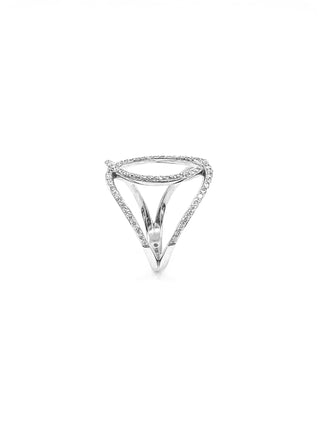 10K White Gold 0.45cttw Diamond Ring, Size 6.5