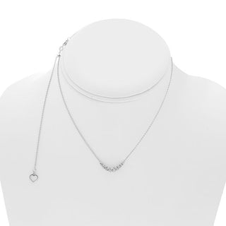 Collar de diamantes de 0,50 quilates en oro blanco de 14 quilates, 18"