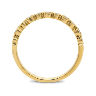 14K White, Yellow or Rose Gold 0.09cttw Diamond Milgrain Band