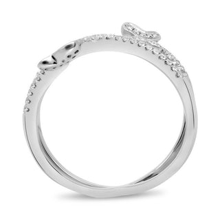 Anillo de mariposa de diamantes de 0,20 quilates en oro blanco, amarillo o rosa de 14 quilates 