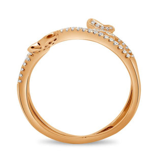 Anillo de mariposa de diamantes de 0,20 quilates en oro blanco, amarillo o rosa de 14 quilates 