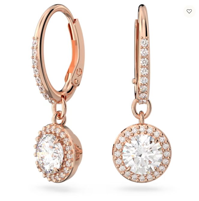 Swarovski Constella Drop Earrings Rose-Gold Tone 5638769