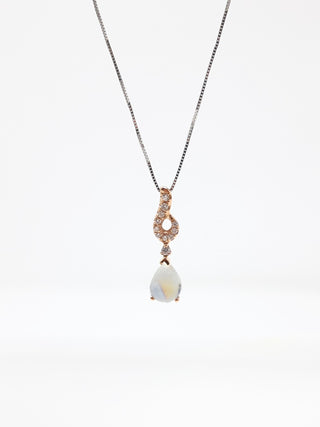 Moonstone and Diamond Pendant