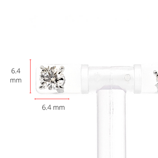 Aretes de oro blanco de 14 quilates con diamantes cultivados en laboratorio de 2,03 quilates