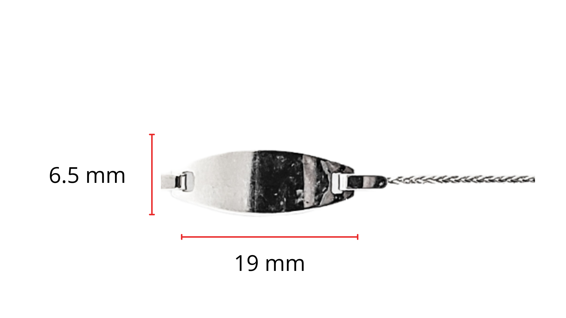 10K White Gold Bracelet with Engravable Plate, 5.75-6.25"